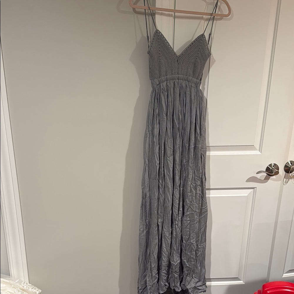 Elegant sage Maxi Dress